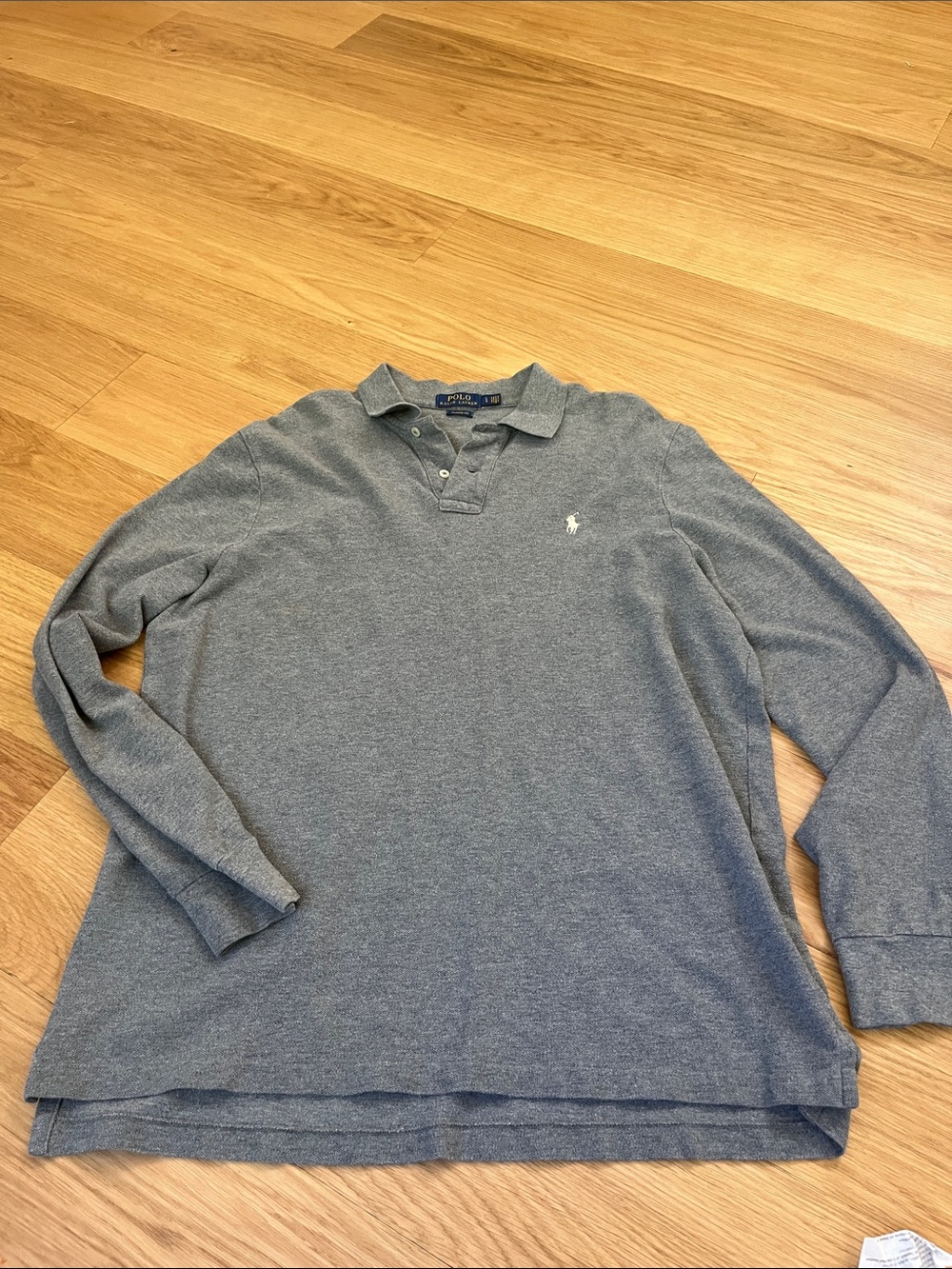 Polo by Ralph Lauren Long-Sleeve Heather Gray Polo